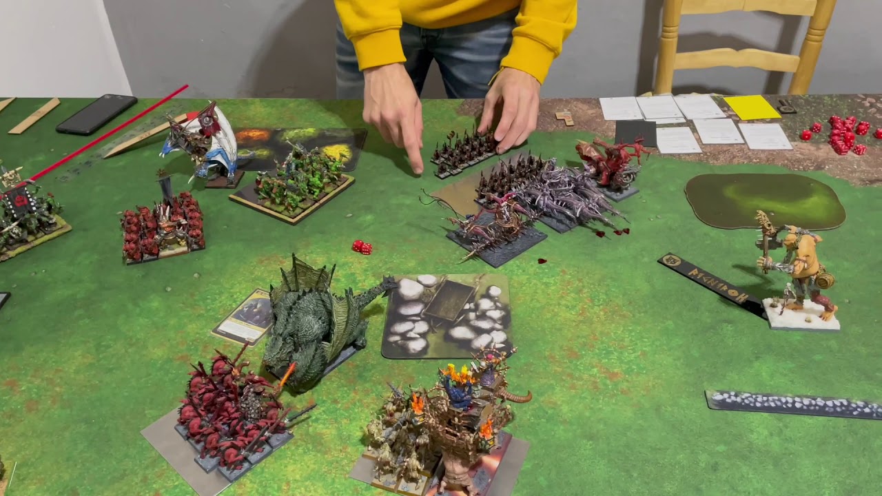 Partida 9th Age entre Enanos del Caos contra Legiones Demoníacas