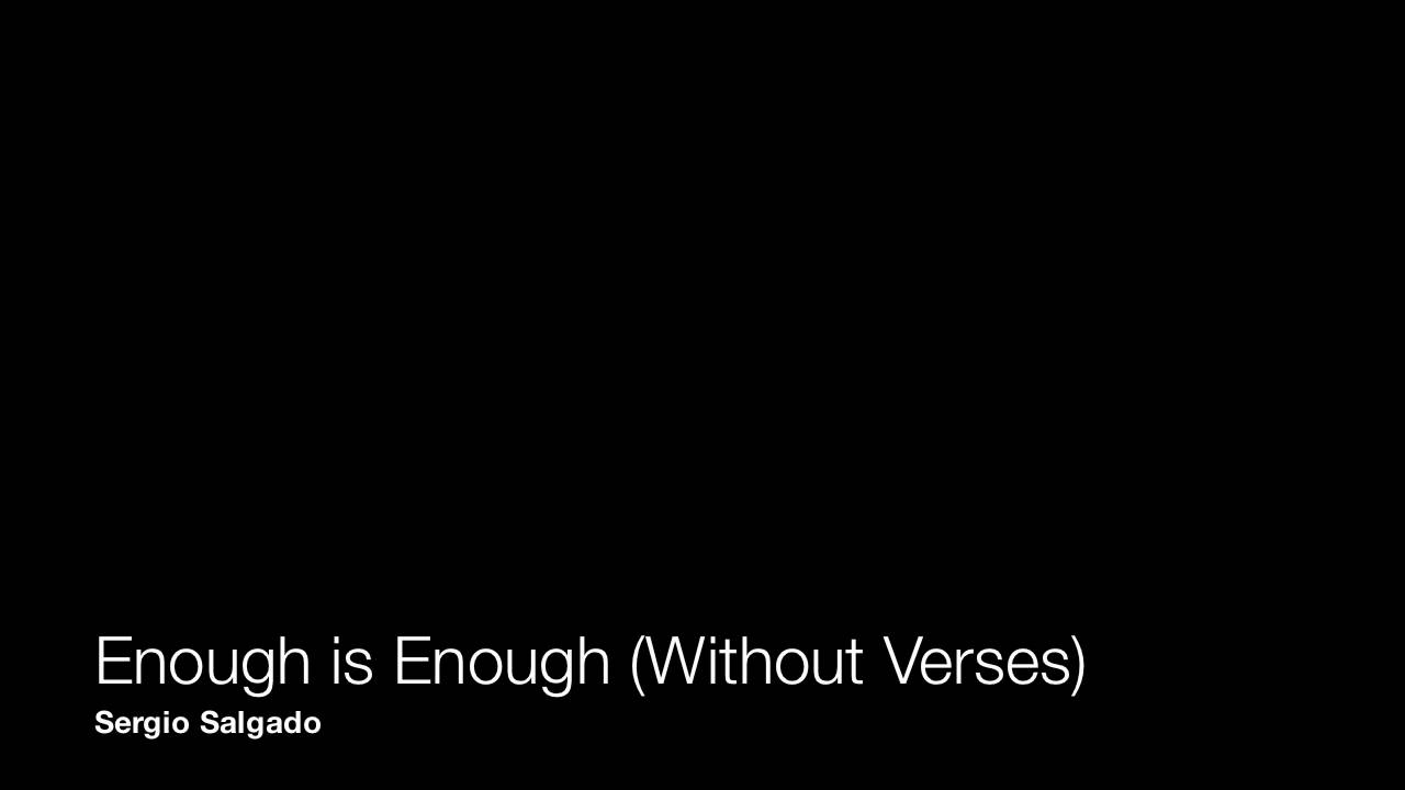 Enough is Enough (Without Verses) - Sergio Salgado