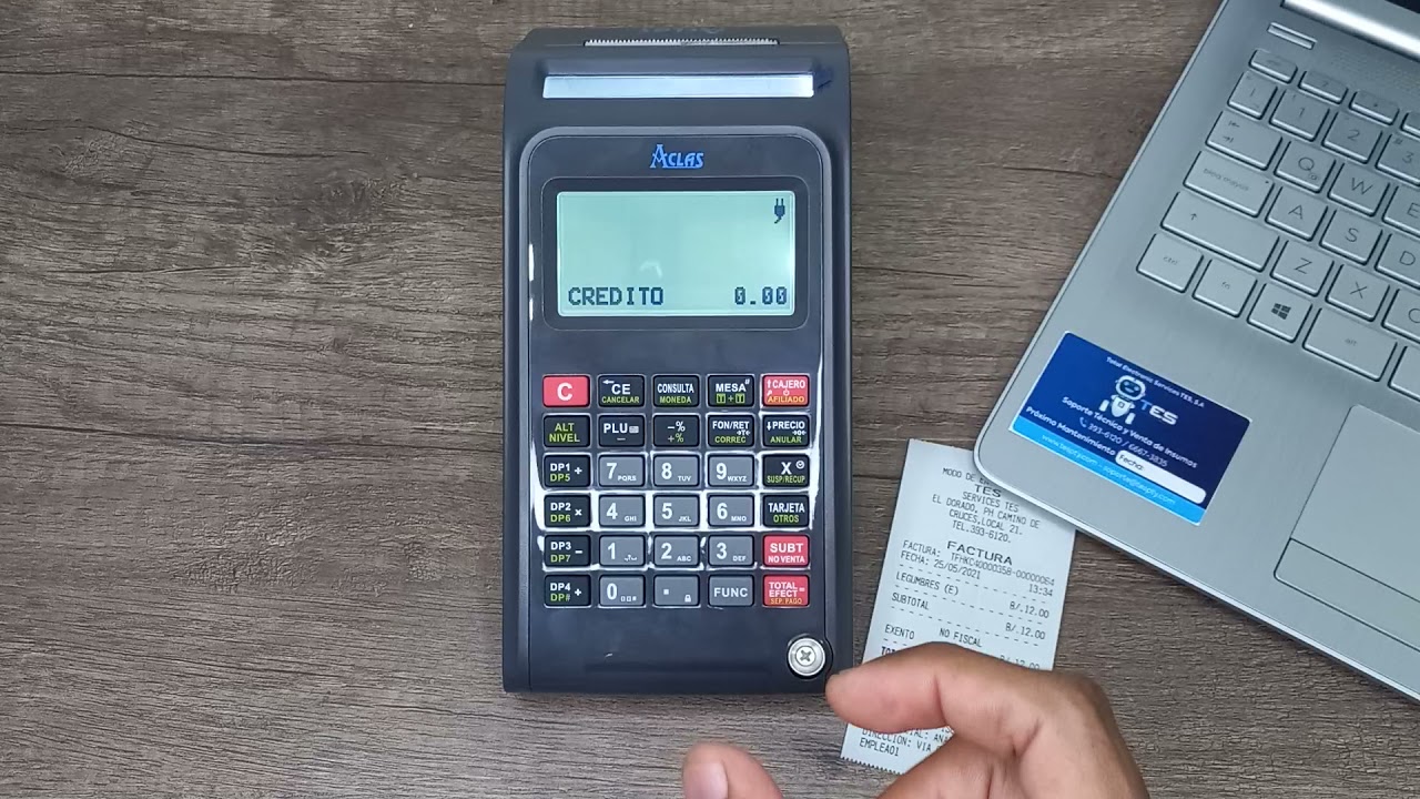 EMITIR NOTA DE CREDITO CAJA REGISTRADORA PORTATIL ACLA CR2050.