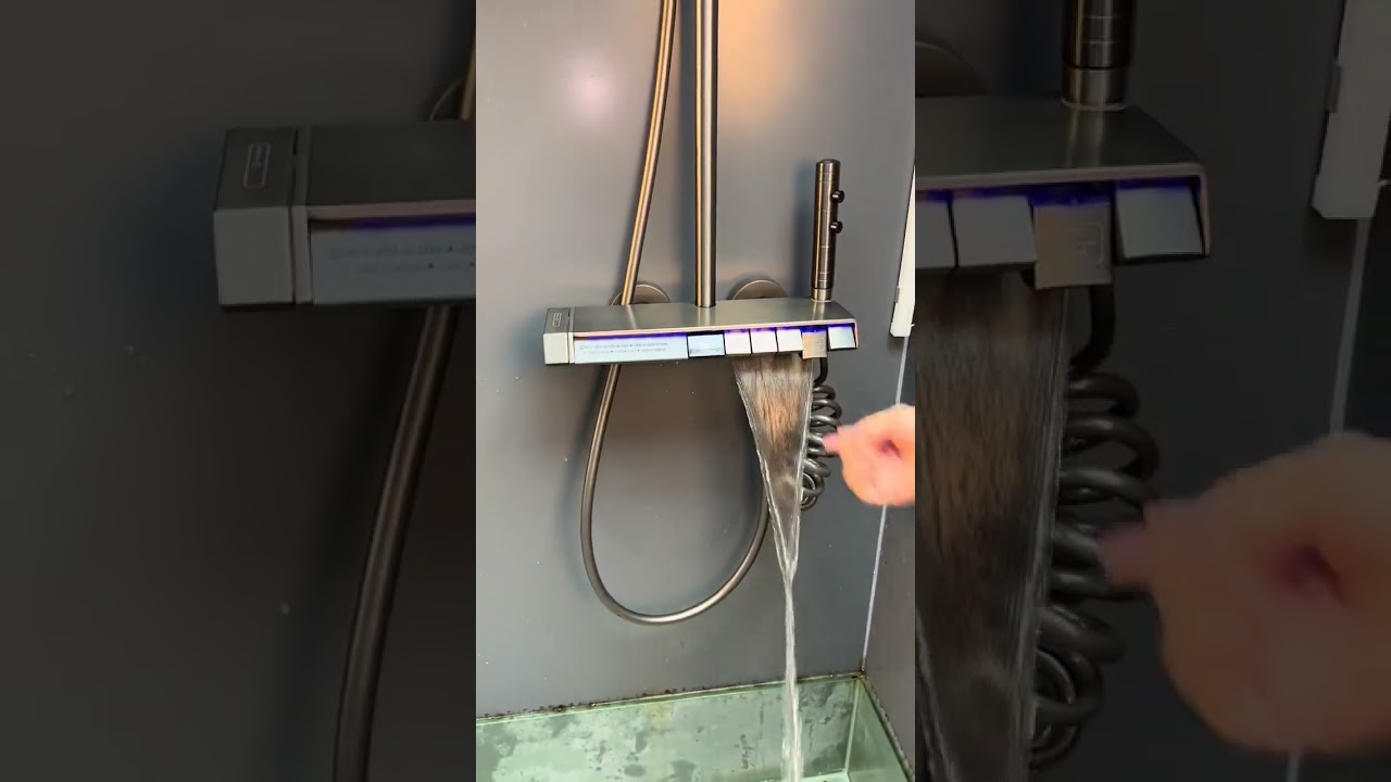 Lefton Thermostatic Shower System with 5 Water Modes and Temperature Display Screen-SST2206 #shower