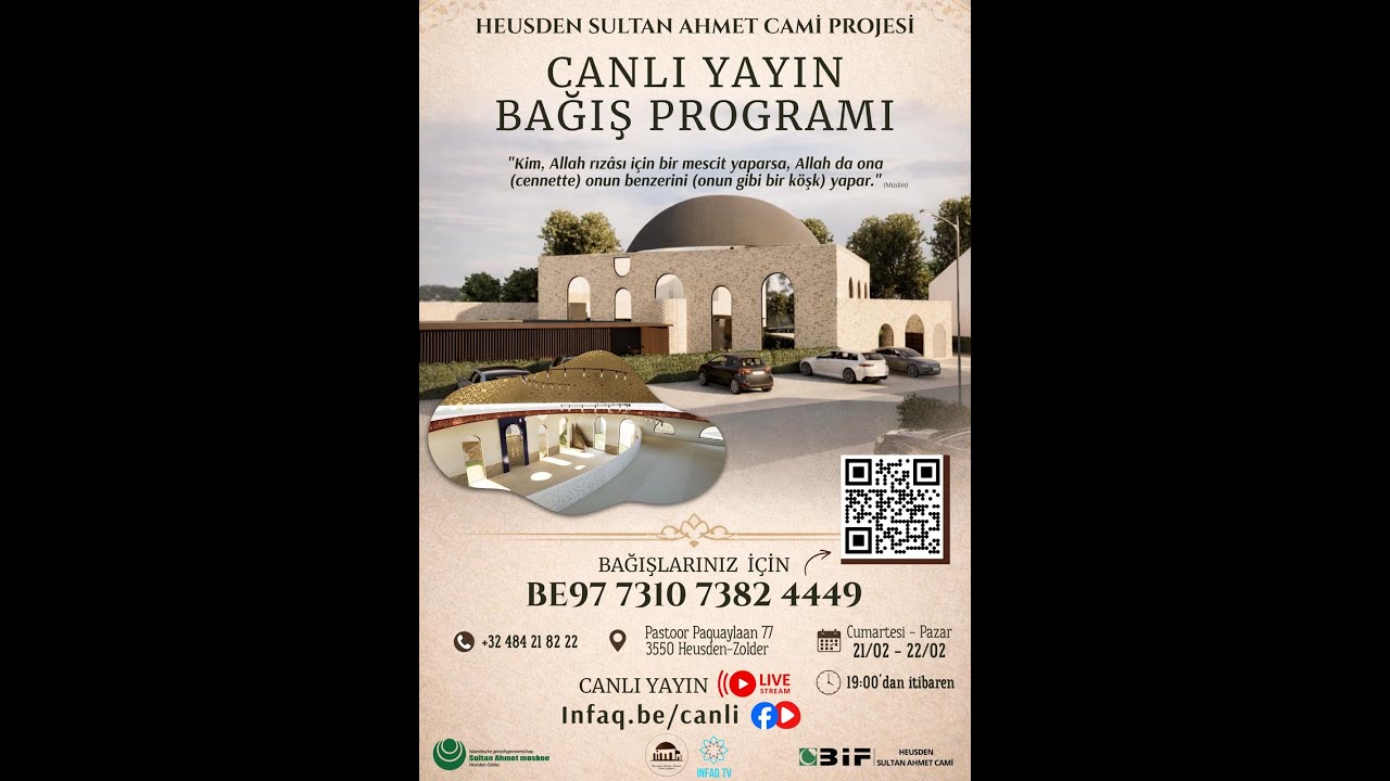 CANLI YAYIN - HEUSDEN SULTAN AHMET CAMİ YENi CAMİ PROJESİ