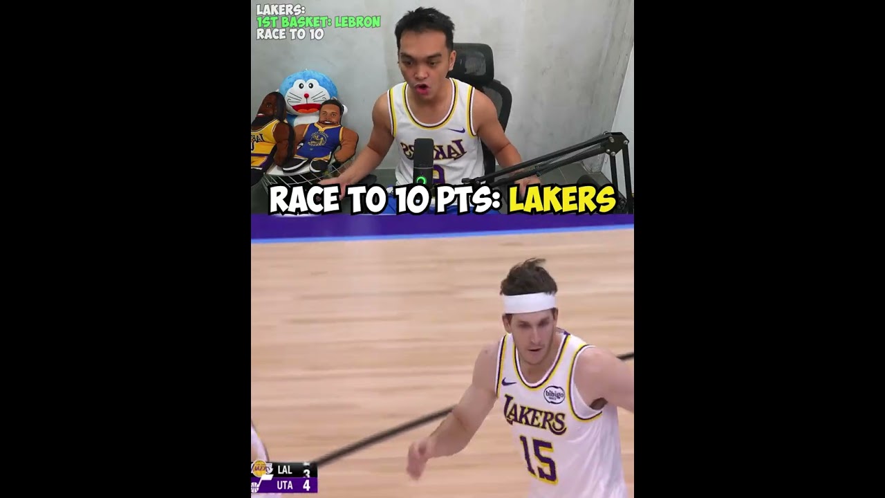 Lakers vs Jazz, race to 10 & 1st basket: Lebron | Tumagos kaya pareho? #lebronjames #lakers #nba