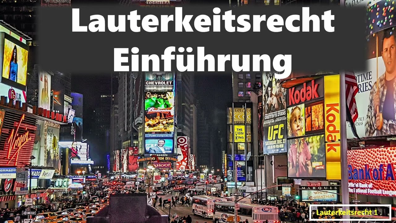 Einführung Lauterkeitsrecht I Lauterkeitsrecht 1