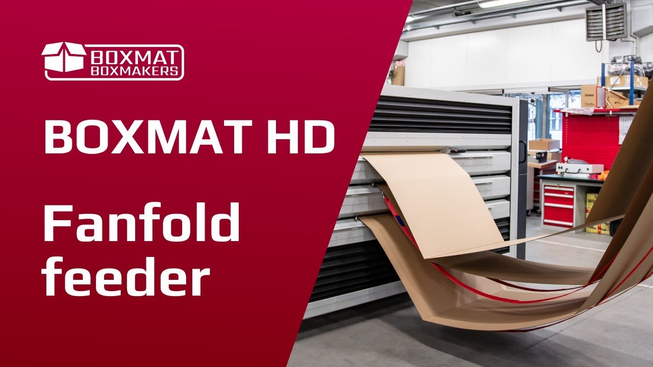 Boxmat HD | Boxmaker with automatic corrugated cardboard fanfold feeder