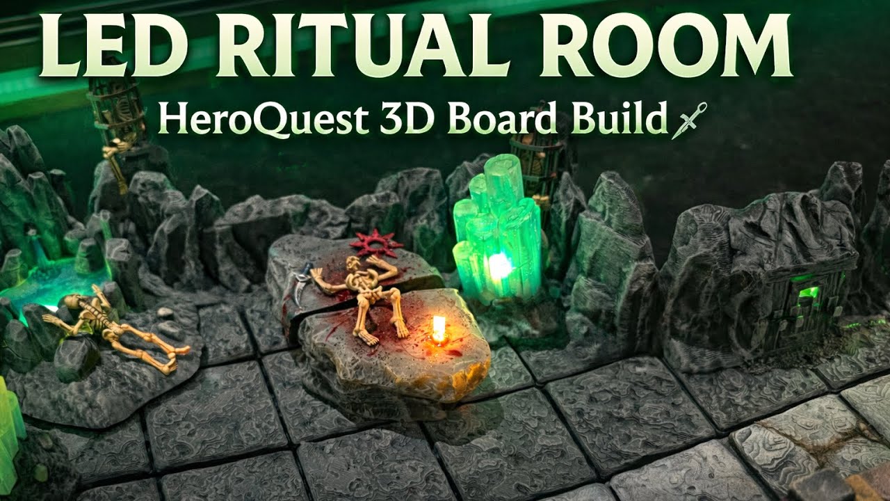 HeroQuest 3D Board Build – LED Ritual Cavern Corner