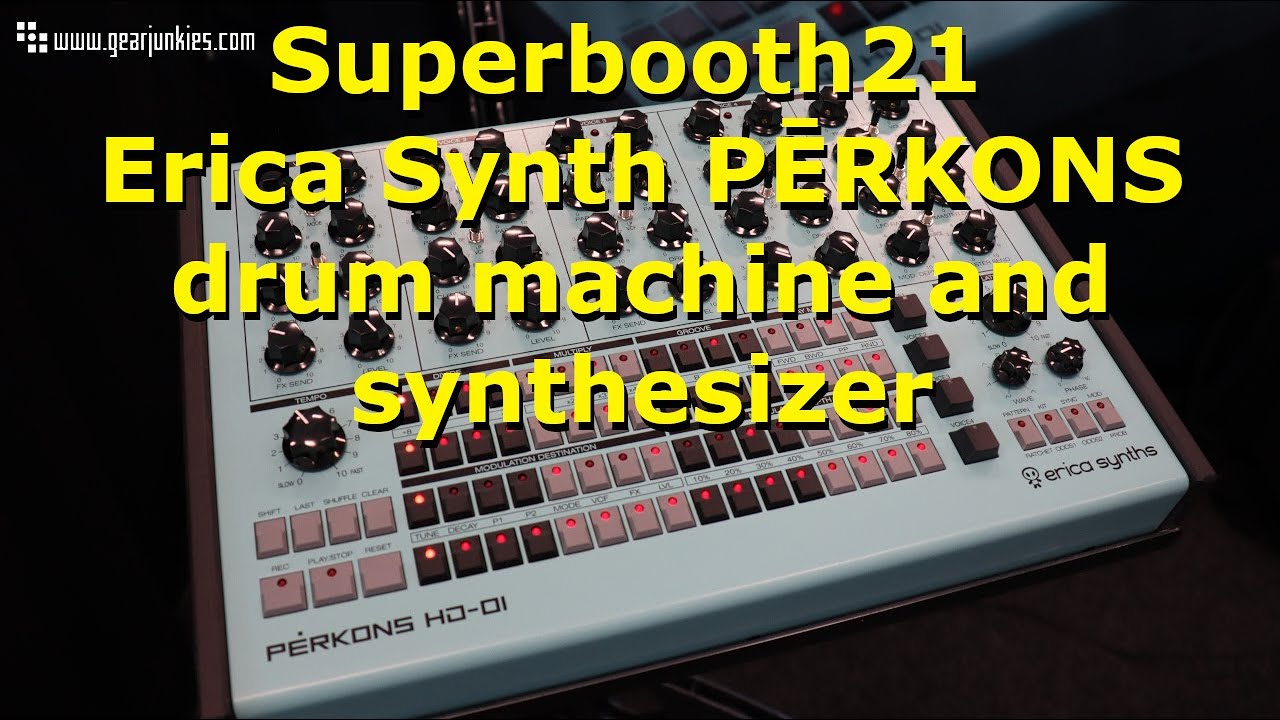 Superbooth21 Erica Synth PĒRKONS drum machine and synthesizer