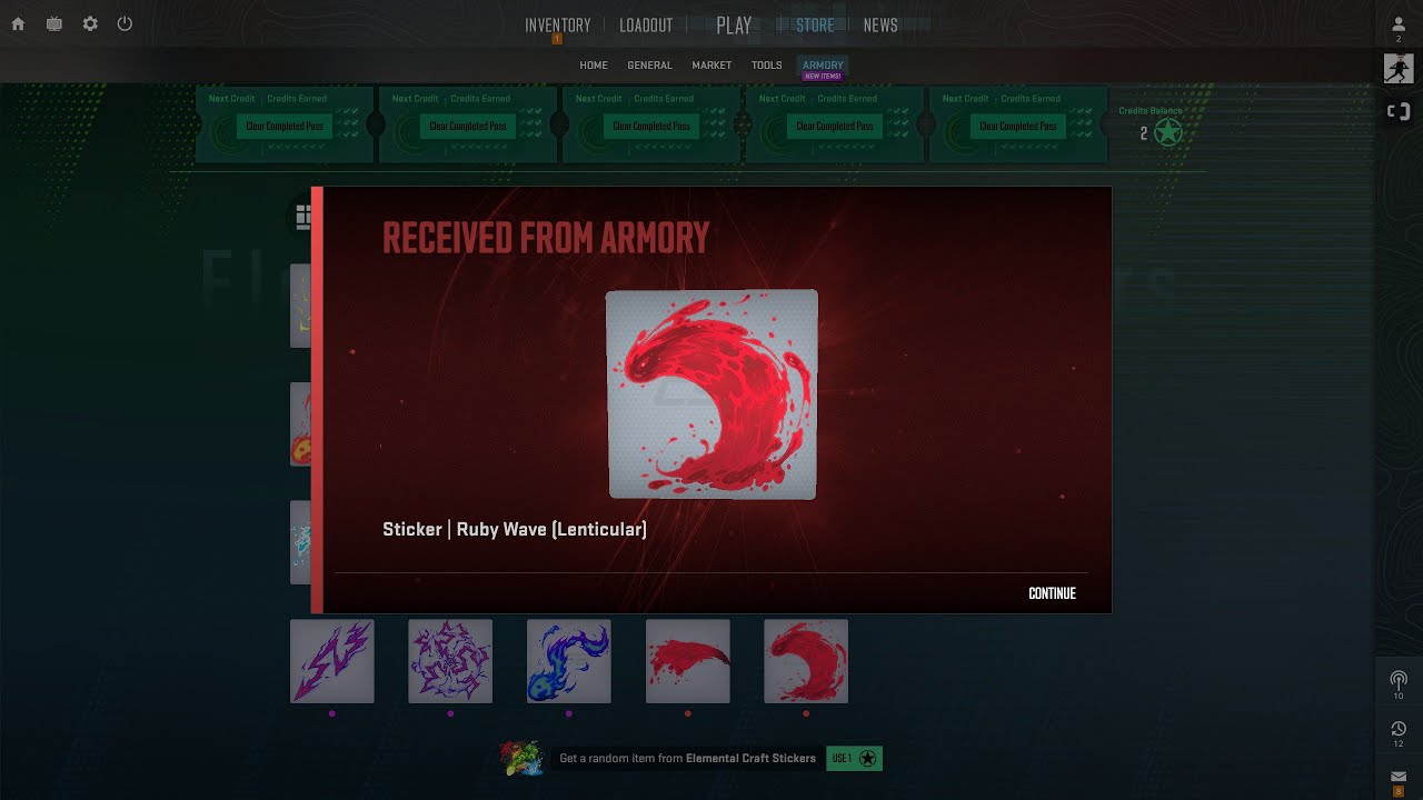 Opened 200 Stars in CS2 Armory Pass &ndash; INSANE Red Sticker Luck!