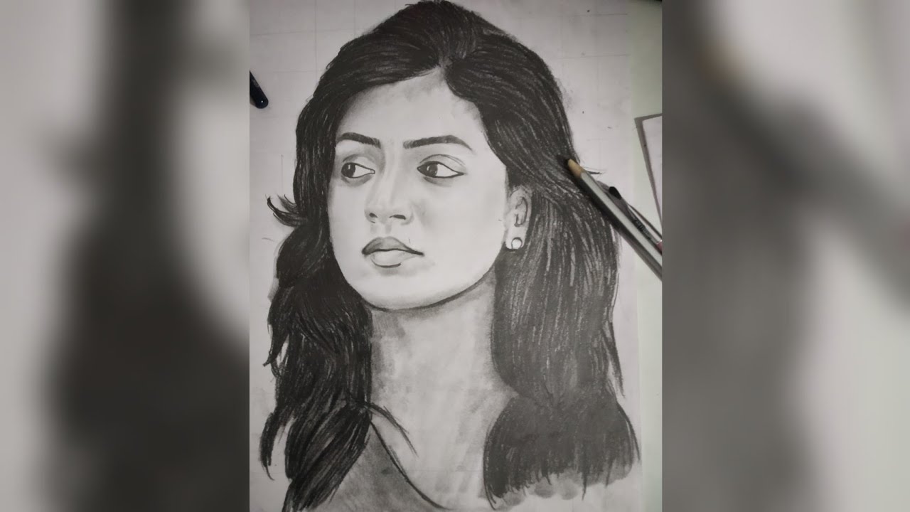 Nazriya Nazim pencil drawing #fahadfazil #NazriyaNazim #drawing