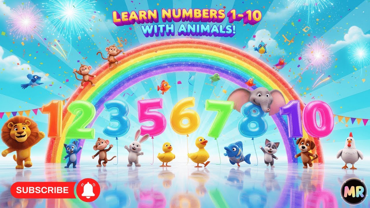Learn Numbers 1 to 10 the Fun Animal Way!