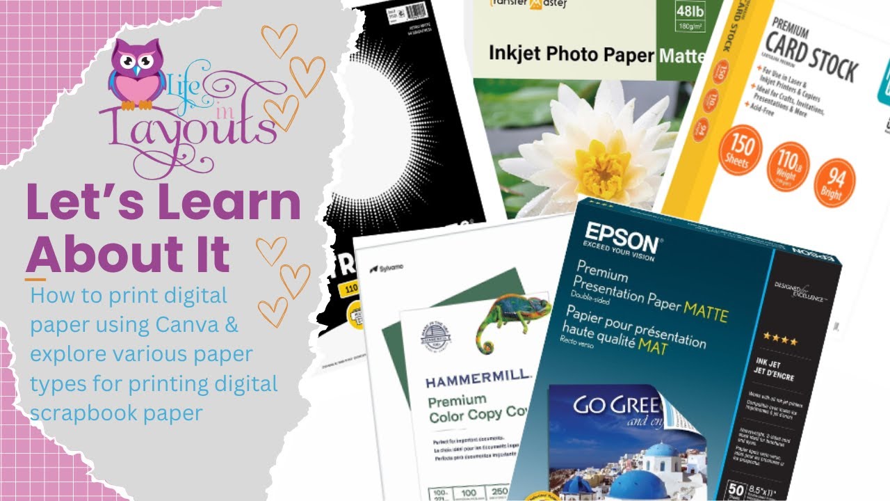 How to print digital paper using Canva & explore various paper types for printing digital paper