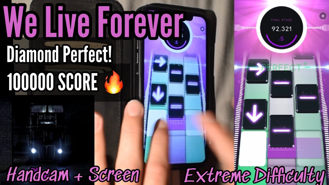 [Beatstar] We Live Forever EXTREME DIAMOND PERFECT 100000 Score Handcam + Screen