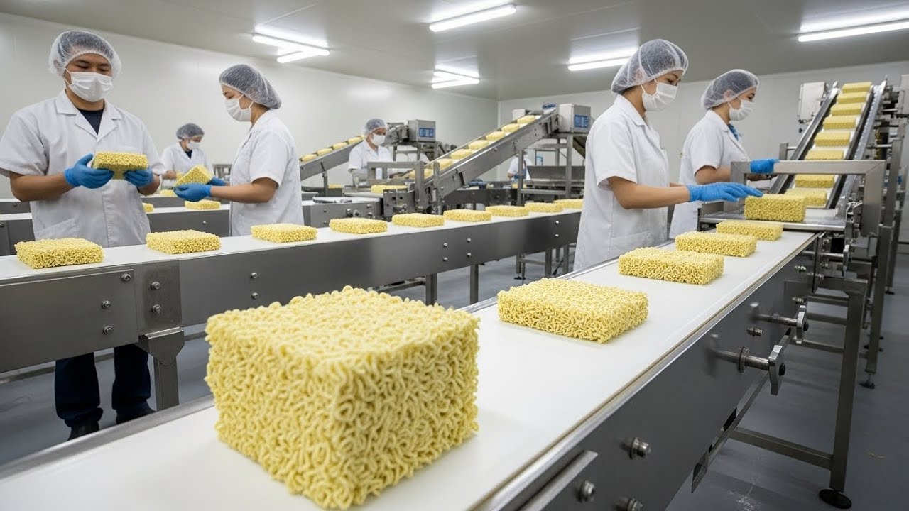 Inside the Instant Noodle Factory – From Raw Ingredients to Packaged Bowls (Full Process)