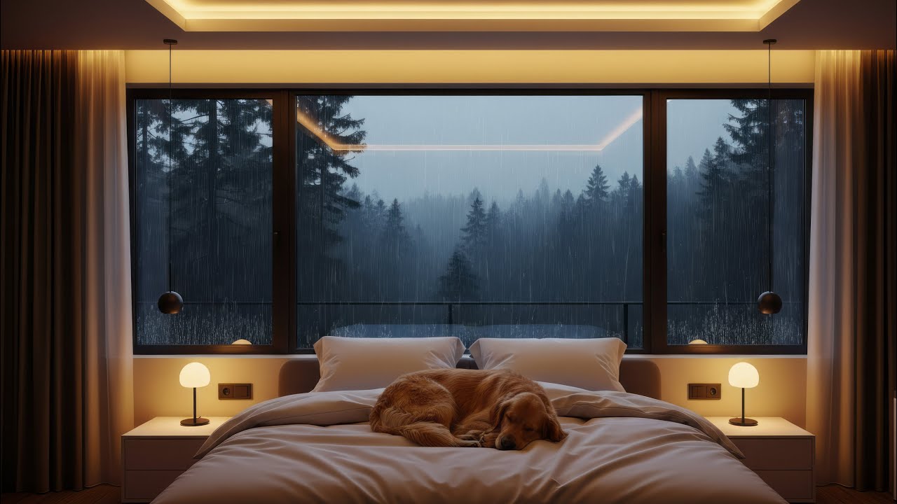 Rain on Window Sounds | Deep Sleep 10 Hours  🌧️🌙