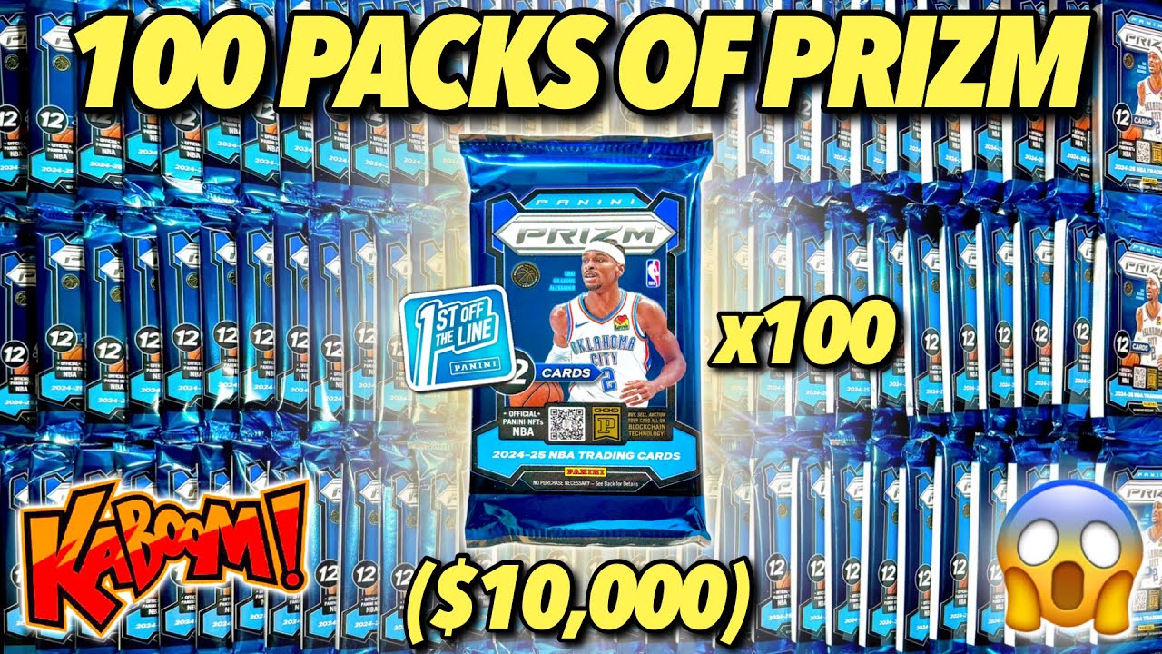 I went CRAZY and opened 100 INSANE PACKS of the NEW 2025 PRIZM NBA BASKETBALL (UNBELIEVABLE)! 😱🔥