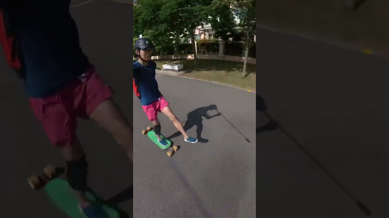 Singapore Long Distance Pumping and Pushing featuring my shadow | LDP Longboard Singapore