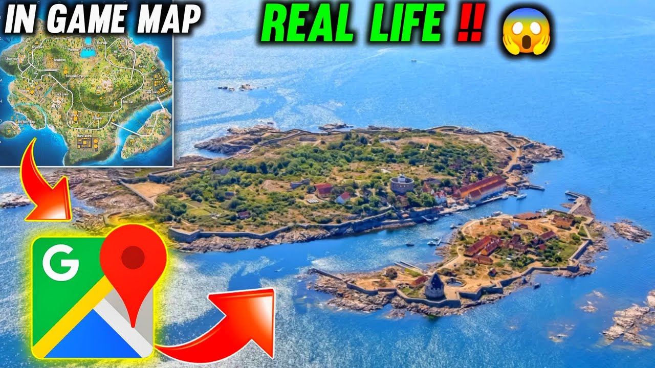 FREE FIRE MAP LOCATION IN GOOGLE MAP 🤔 || FREE FIRE MAP IN REAL LIFE