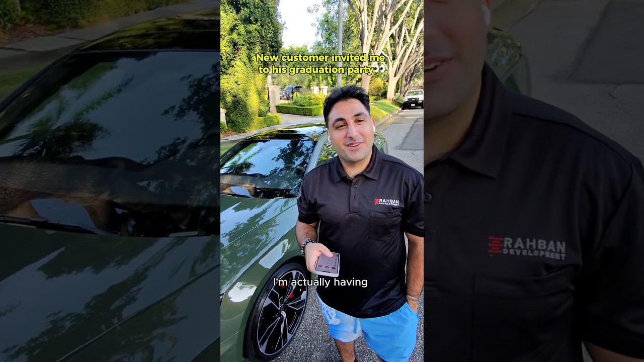 I washed his car and got invited to his graduation party😭