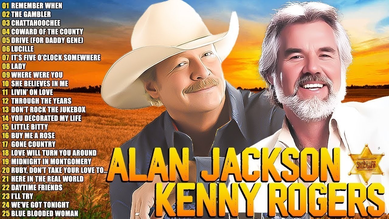 Kenny Rogers & Alan Jackson Best Country Hits 🤠🔥The Best Classic Country Music Ever 🎶The Gambler...