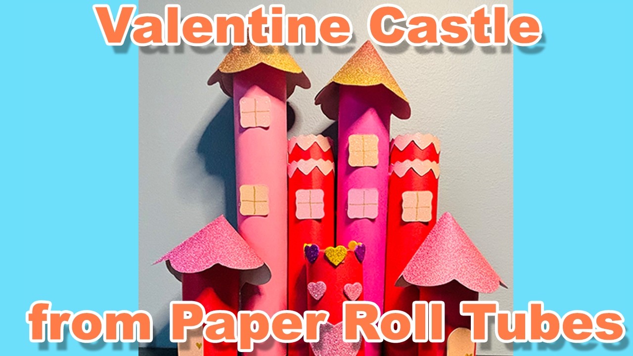 DIY Valentine’s Day Castle!❤️ Easy Toilet Paper Roll Craft for Kids 