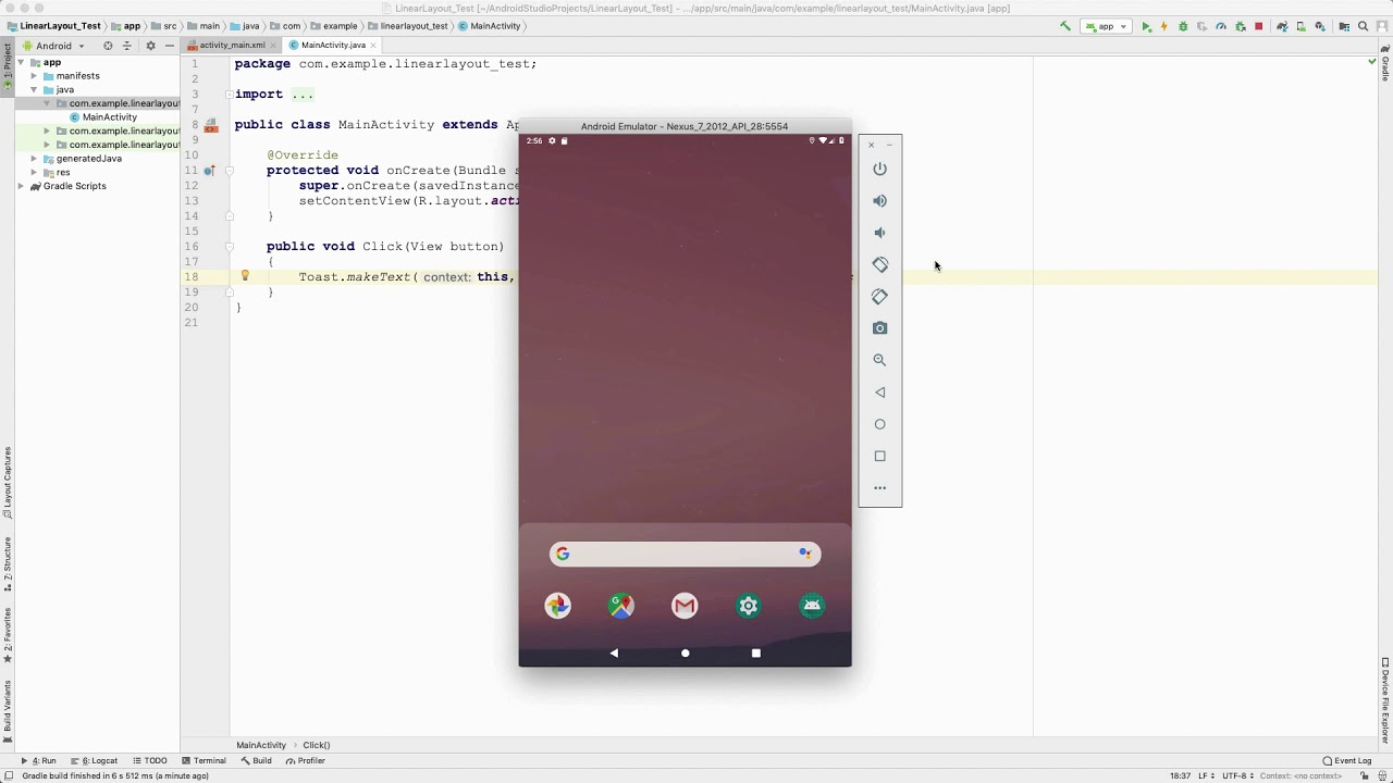 Linear Layout in Android