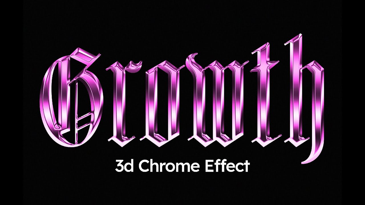 3D Text Chrome Photoshop Tutorial (+ FREE TEMPLATE) 2025
