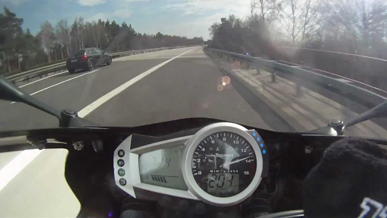 Daytona 675 0-200 km/h in 8,9 sek !!!