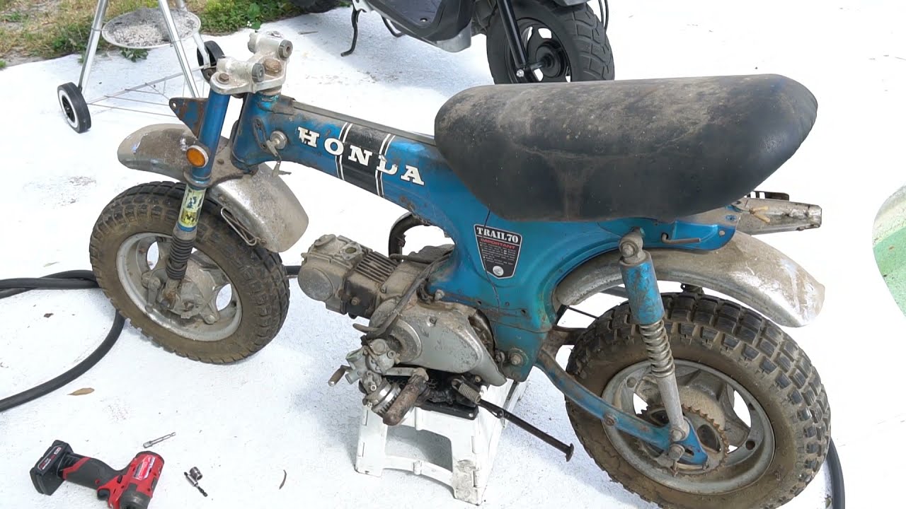 1969 Honda CT70 Mini Trail Silver Tag KO - Initial Teardown Process - Video 1 of Rebuild Series