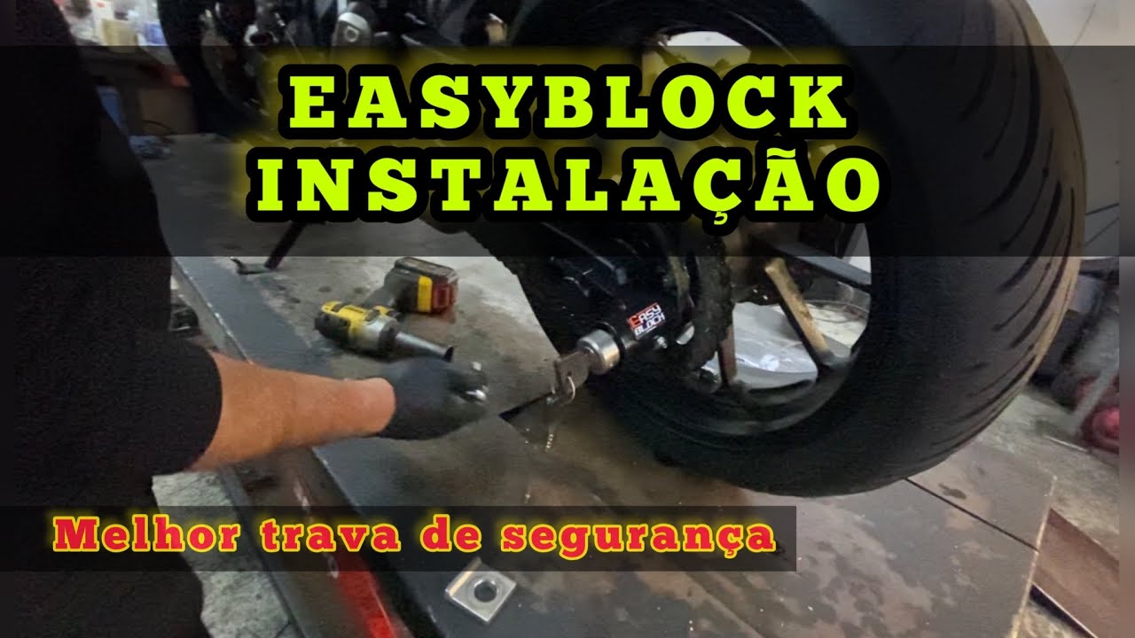 MELHOR TRAVA DE SEGURAN&Ccedil;A PARA SUA MOTO | EASYBLOCK | MOTOBOY NA GRINGA