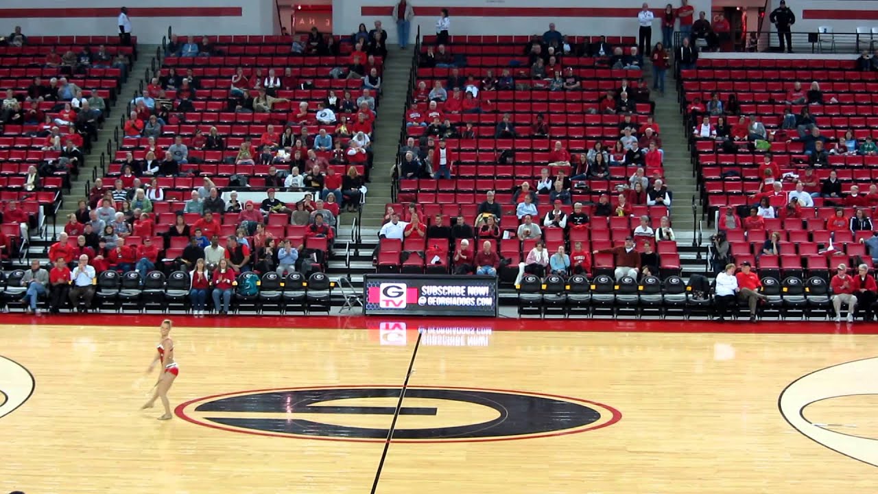 UGA Feature Twirler Nicole Jensen Basketball Halftime 2013