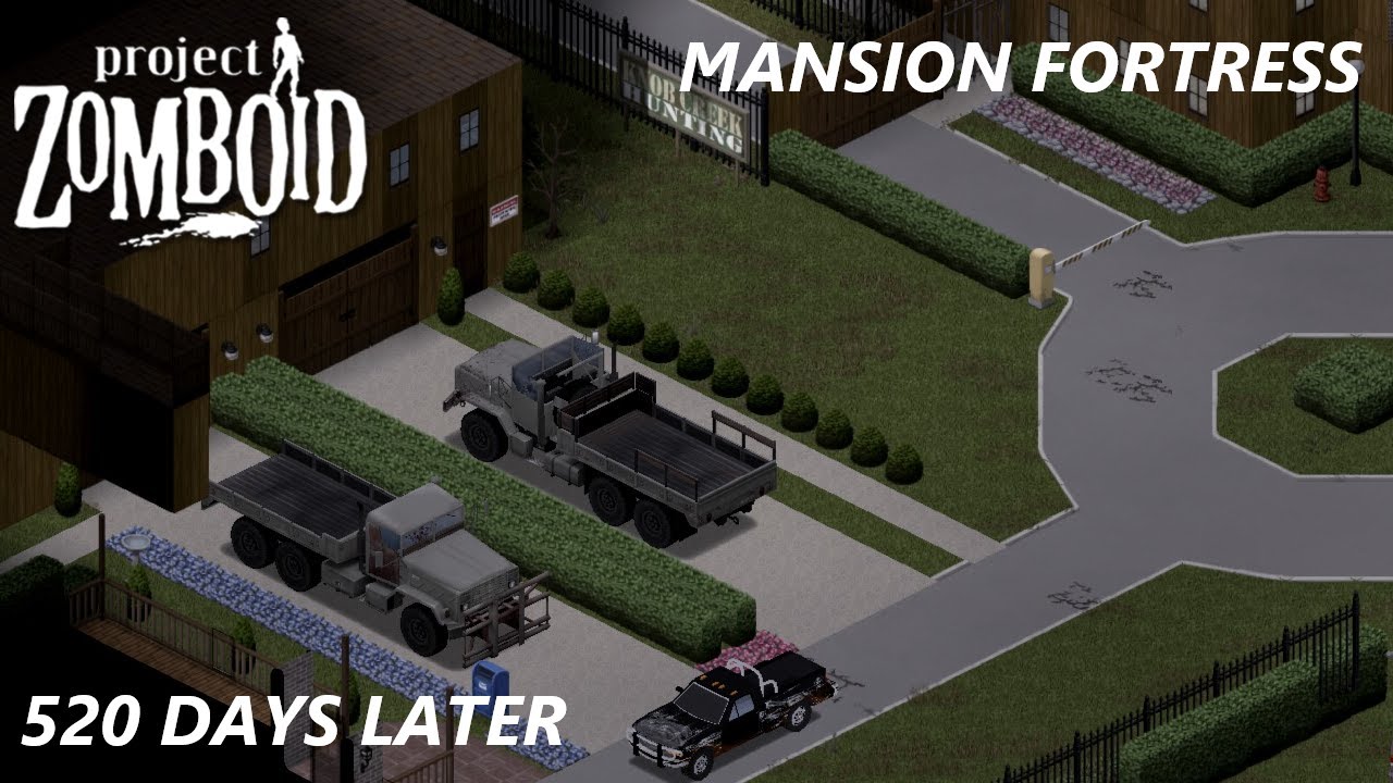 Louisville Mansion Fortress Base Tour 520 Days Later - Project Zomboid
