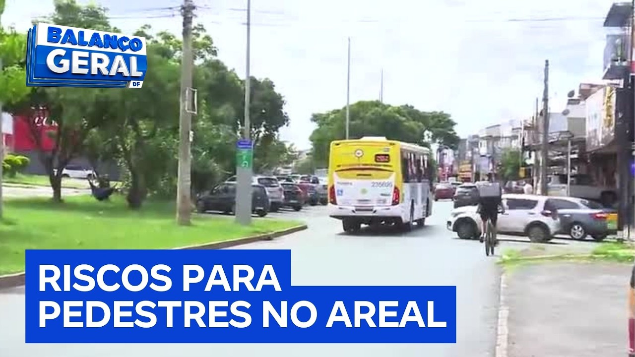 Recapeamento em Arniqueira apaga faixas de pedestre e deixa rua sem sinalização | Balanço Geral DF