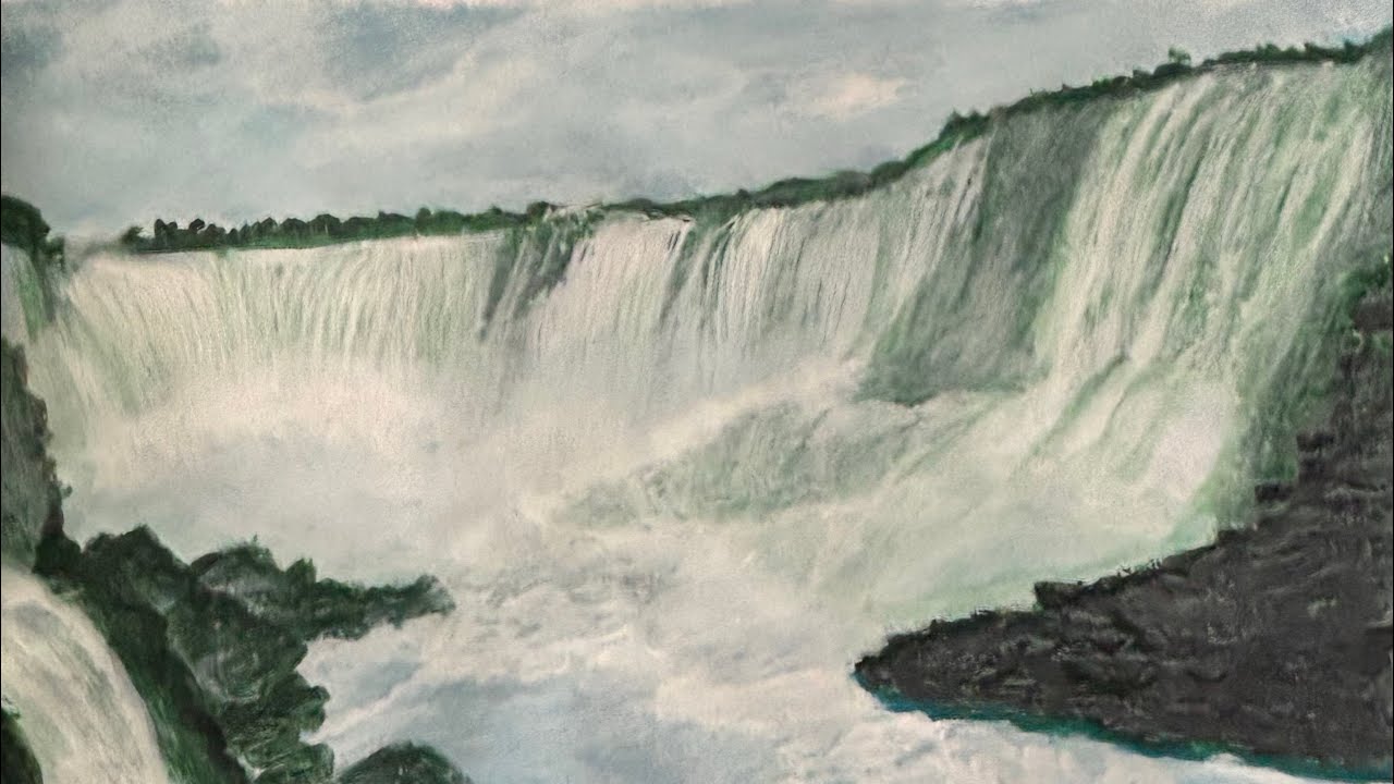 Cataratas de Iguazú en acrílico. Cómo hacerlas? #paisaje
