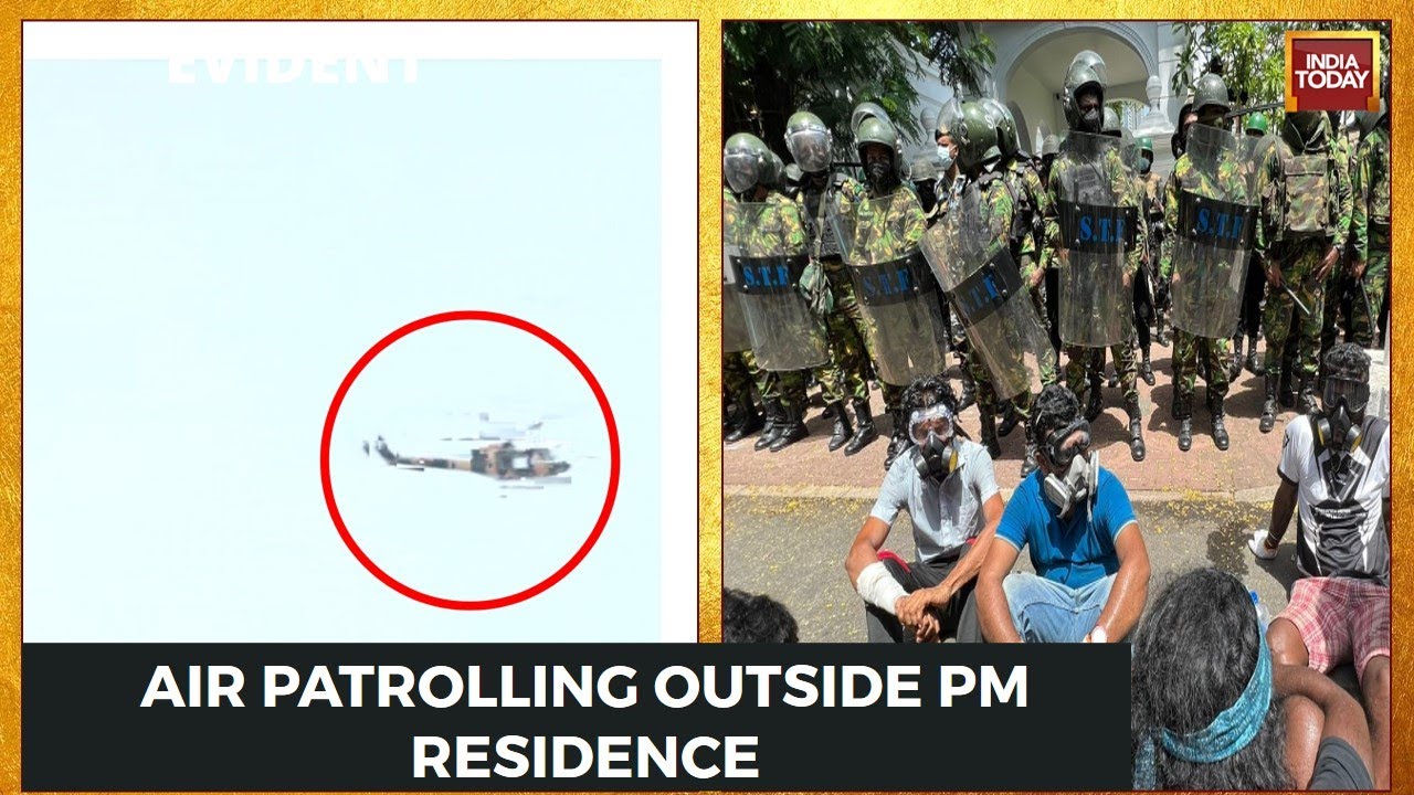 Security Forces Begin Aerial Patrols Outside PM's Residence As Protests Rage| Sri Lanka Crisis News