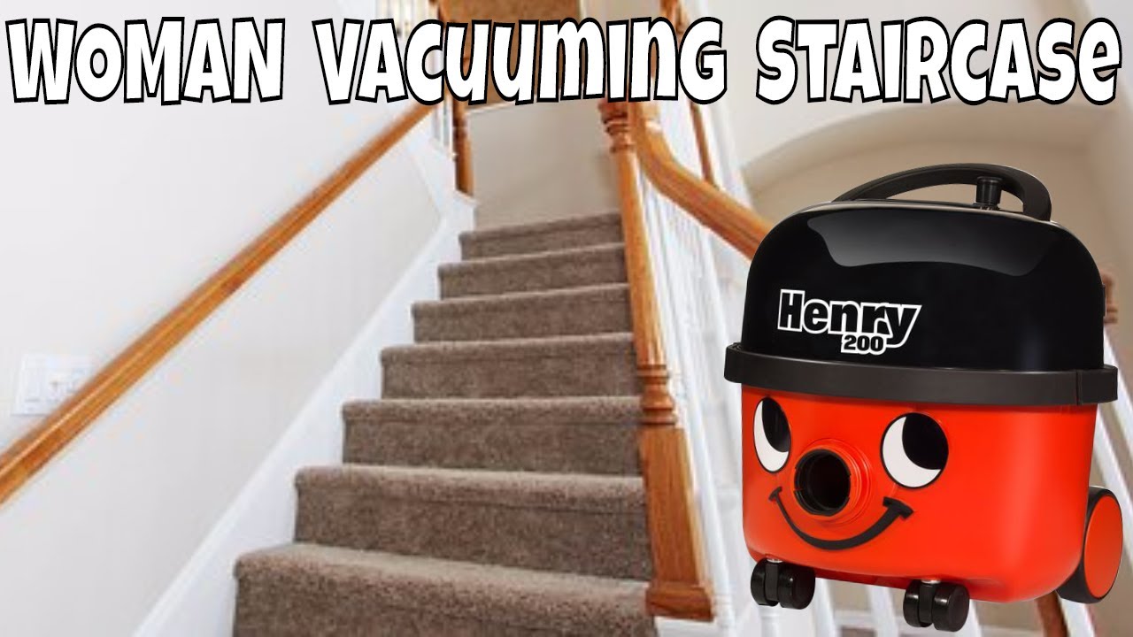 ASMR Woman Vacuuming Dirty Staircase 🧼 | Relaxing Henry Hoover Sounds for Sleep & Stress Relief