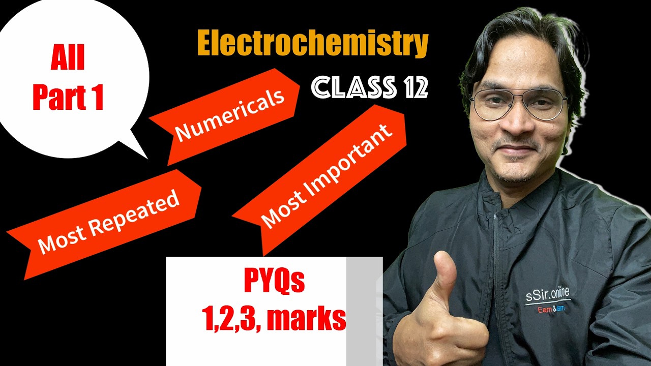 Electrochemistry-1 I All type of Numerical I Most Important Questions I 12 Class Board Exam