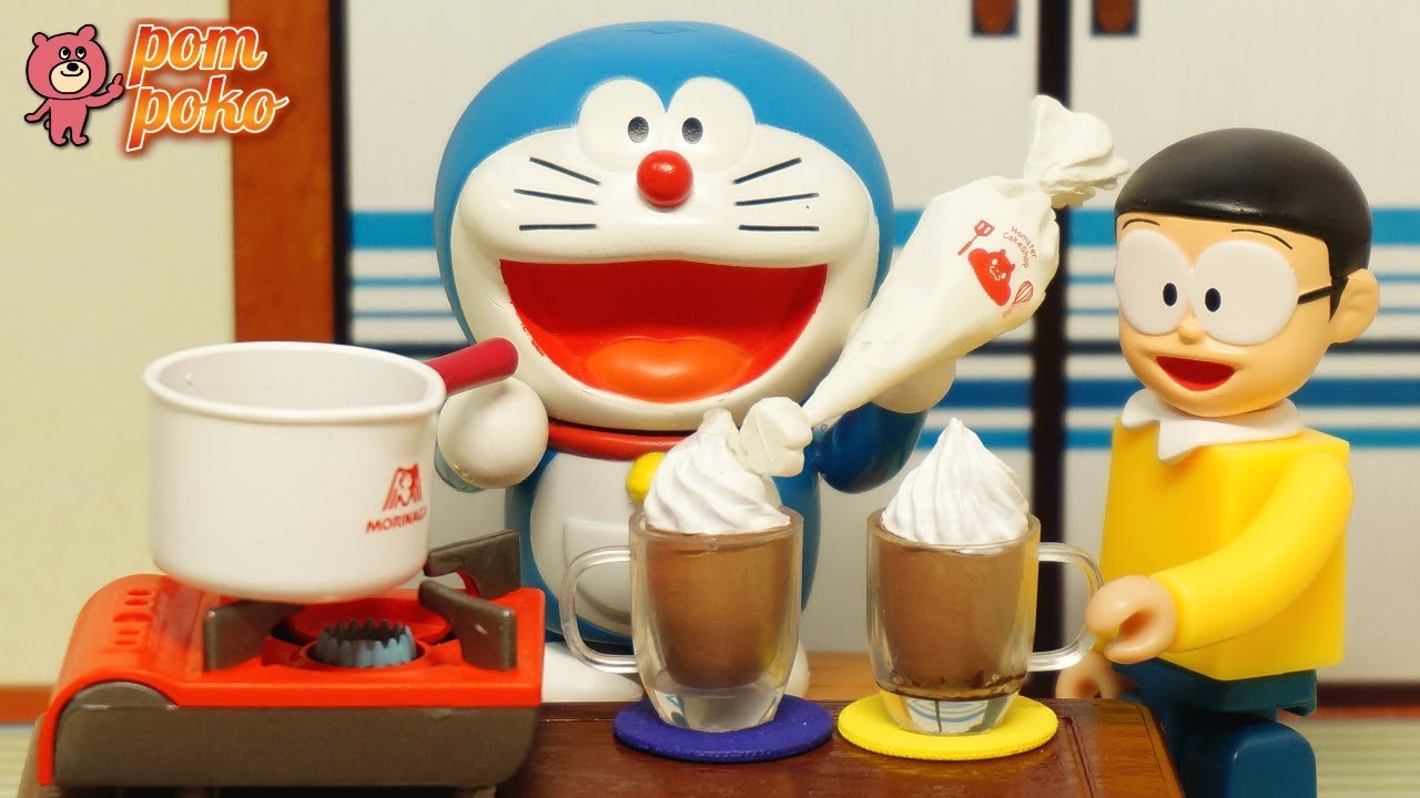 Take a break with Doraemon special hot cocoa / 悲しむのび太くんにドラえもん特製ホットココアでホッと一息♪
