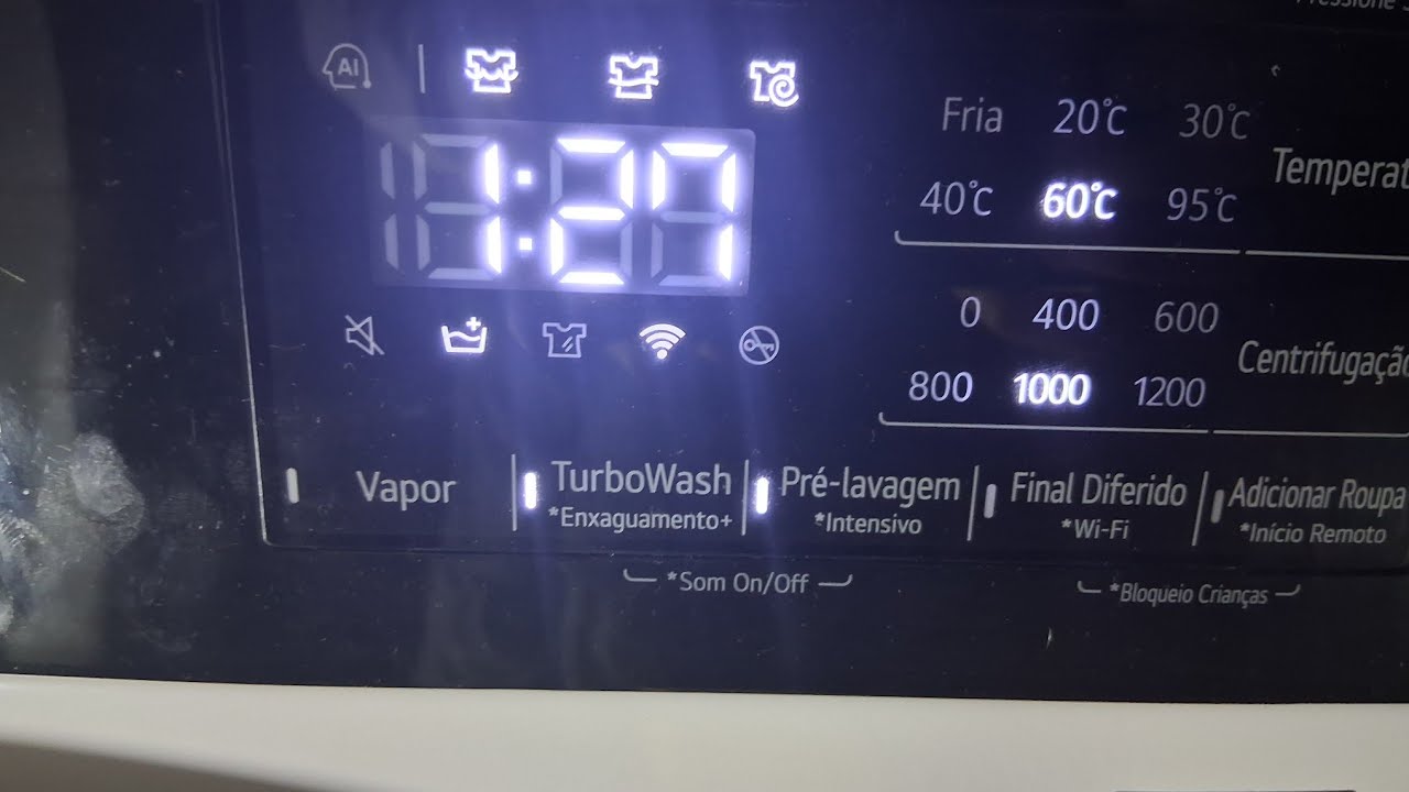 LG THINQ 9 KG Turbo Wash 39 60c 1000 rpm With Pre-Wash And Extra Rinse (Full Cycle)