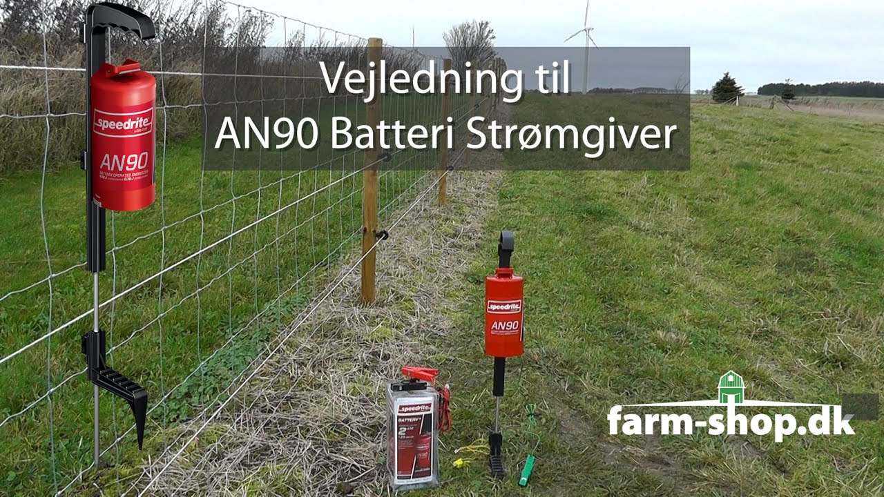 Batteri spændingsgiver elhegn AN90 med jordspyd