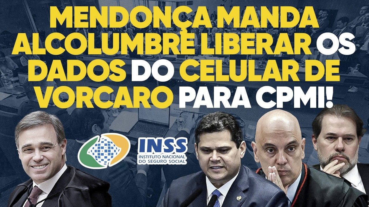 Pesadelo para Moraes e Toffoli: Mendonça manda Alcolumbre liberar dados de Vorcaro!