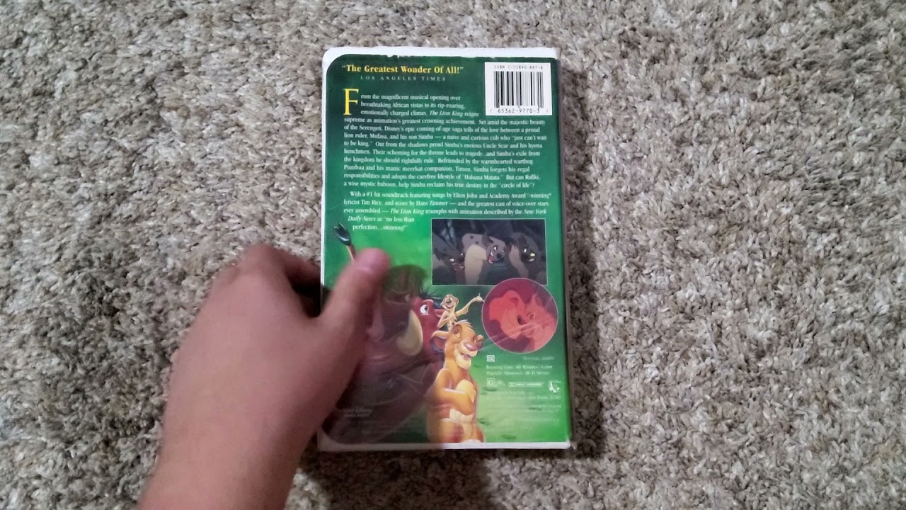 The Lion King (1994): VHS Review