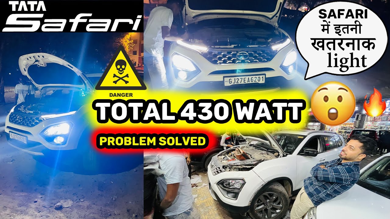 🔥😱Youtube पर पहेली बार 430watt Led Light Tata Safari  में लगा दी इतनी तगड़ी LED Light