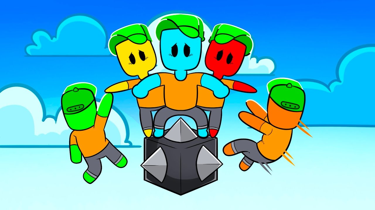 Sobrevivi em 1 Bloco em no Stumble Guys!