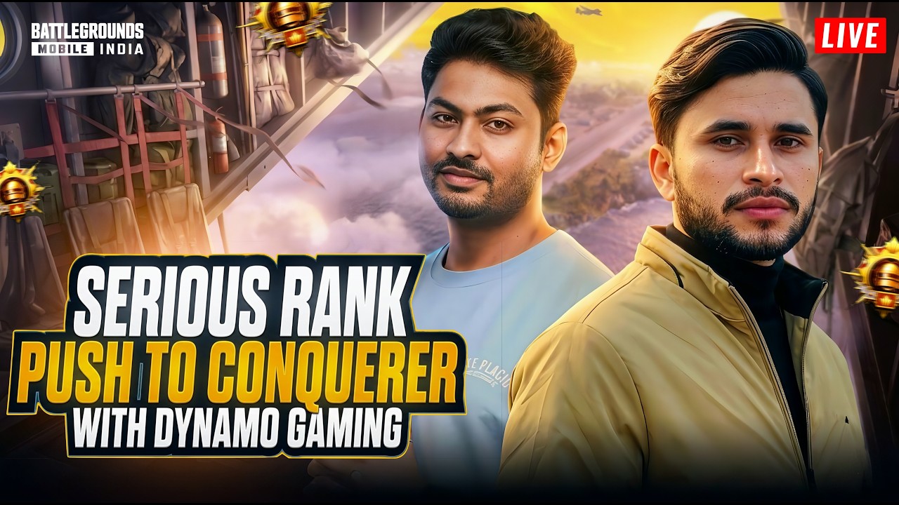 BGMI LIVE WITH @DynamoGaming  RANK PUSH RAOD TO CONQUEROR #godarsyt #bgmilivestream