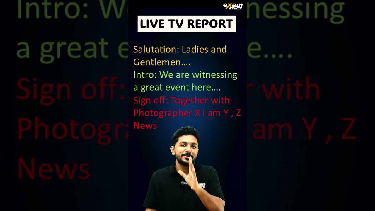 4 marks from Live TV Report in 1mins