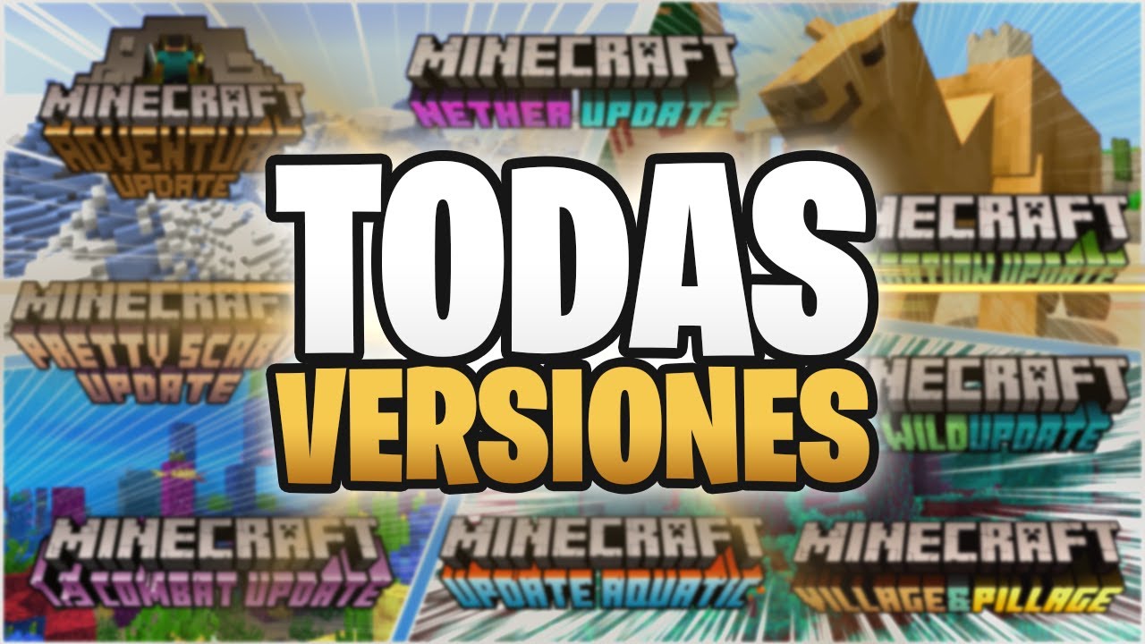 MINECRAFT TODAS LAS VERSIONES desde LA 1.0 HASTA LA 1.20