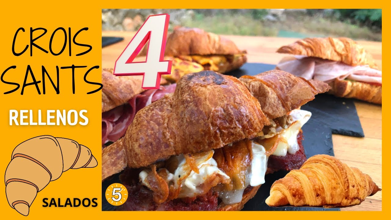 CROISSANTS RELLENOS para una Cena Rápida 4 Ideas Saladas - Recetas en 5 Minutos
