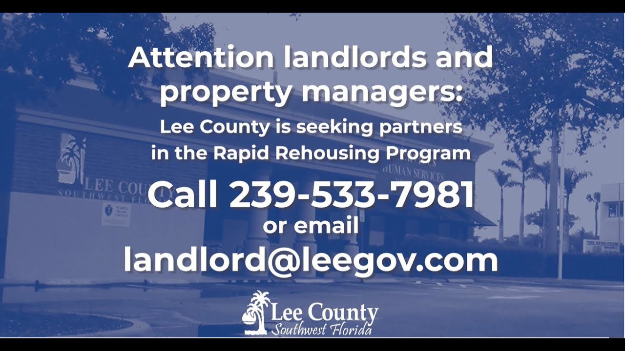 Lee County is seeking partners in the rapid rehousing program