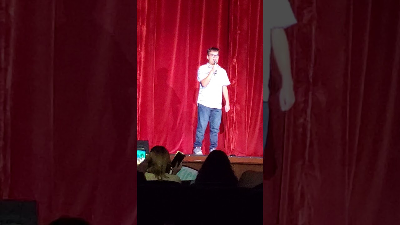 Andrew Adams singing Waving Through a Window, 2019 Talent Show