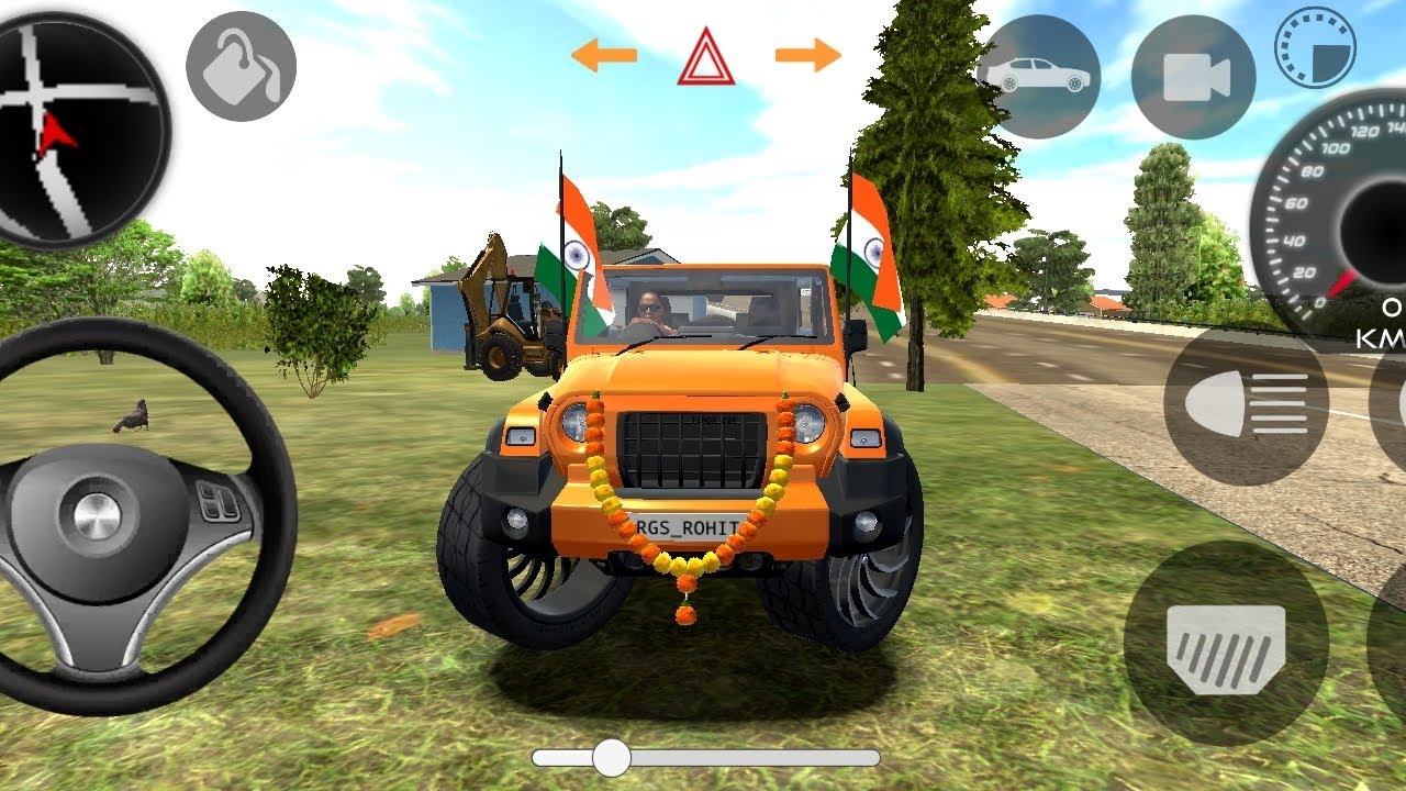 Modified Mahindra Thar 😈 games: india white thar (gadi wala games) car game Android gameplay 