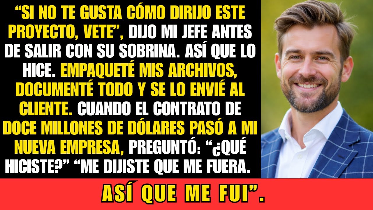Si no te gusta cómo dirijo el proyecto, lárgate: el jefe salió con su sobrina